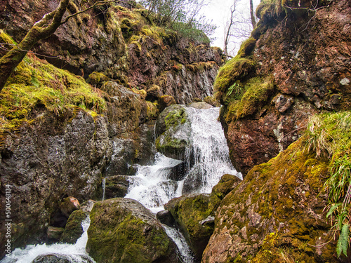 waterfall in the mountains