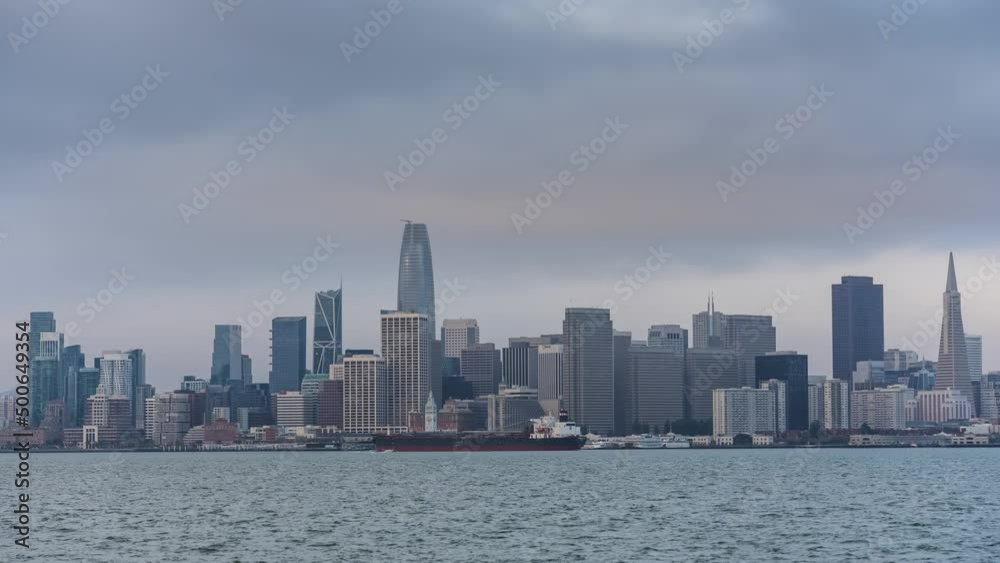 Timelapse - Cityscape Skyline San Francisco Clouds Daytime Bay Timelapse - Cityscape Skyline San Francisco Clouds Daytime Bay