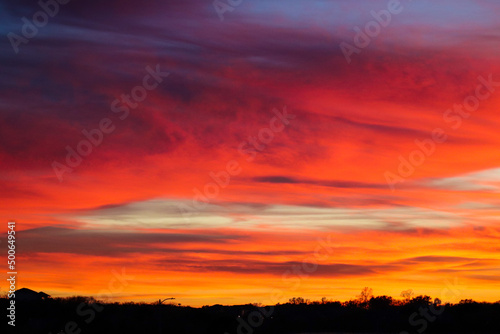 red sunset sky © Myrandah