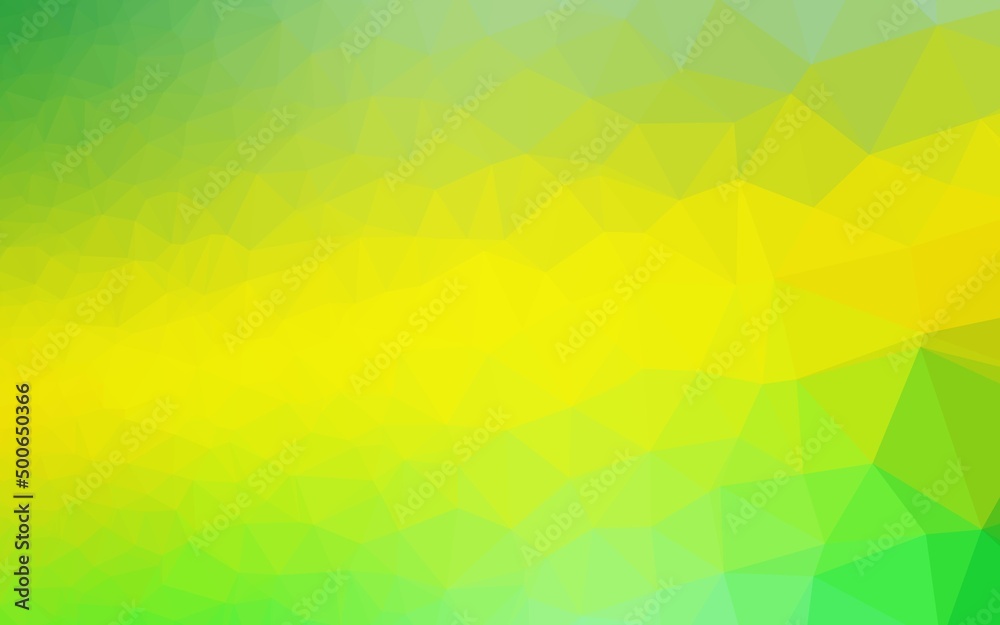 Obraz premium Light Green, Yellow vector abstract mosaic background.