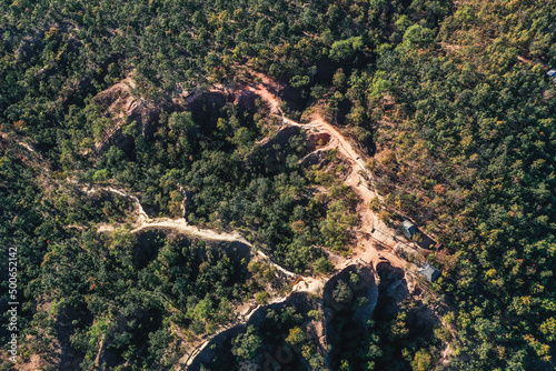 Aerial view of Pai Canyon in Pai, Mae Hong Son, Thailand