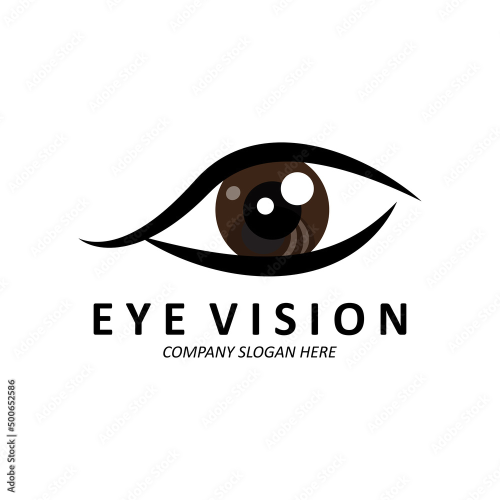 Obraz premium Eyes Logo Design, Vision of the World, vector illustration of organs