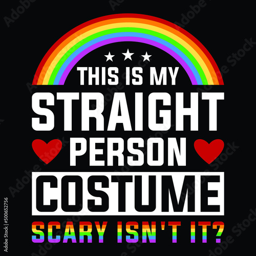 LGBTQ Halloween Costume Rainbow Flag Funny Lesbian Stuff T-Shirt