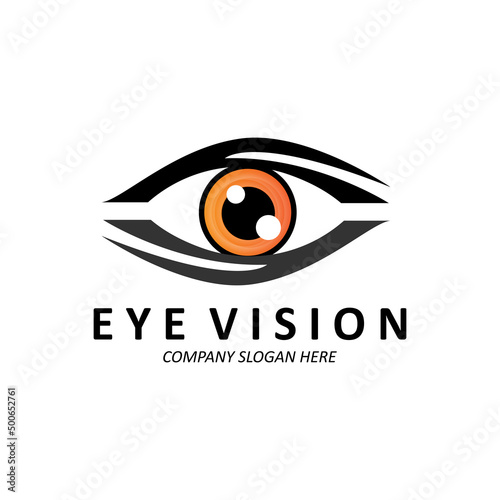 Eyes Logo Design, Vision of the World, vector illustration of organs