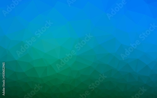 Dark Blue, Green vector triangle mosaic cover.