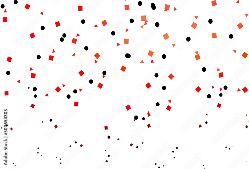 Light Red vector template with crystals, circles, squares. Light Red vector template with crystals, circles, squares.