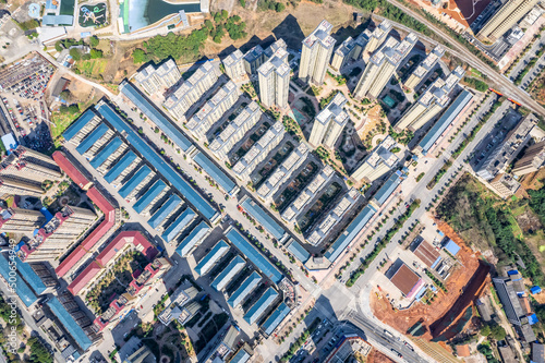 Dense real estate buildings in You County, Zhuzhou City, Hunan Province, China © Lili.Q