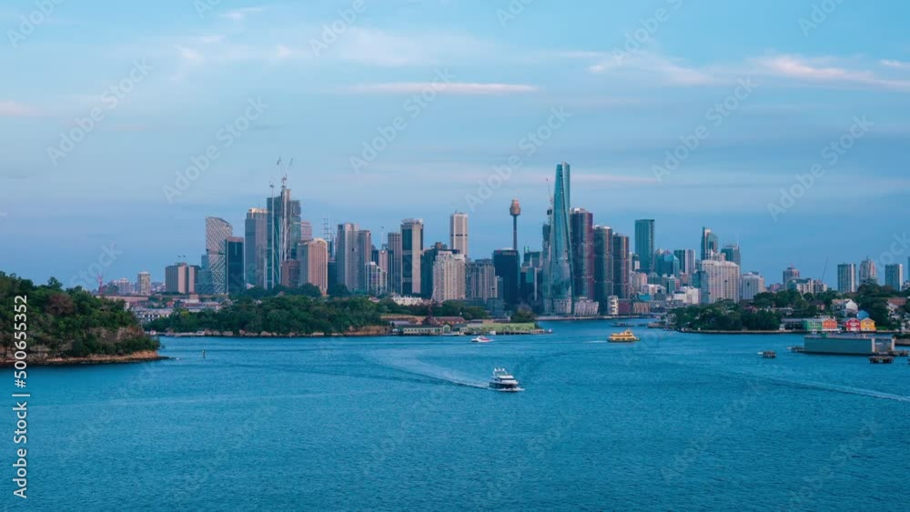 Timelapse video of Sydney CBD transiting from sunset to night Timelapse video of Sydney CBD transiting from sunset to night