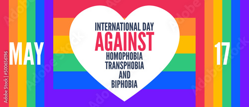 International Day Against Homophobia Transphobia and Biphobia Lgbt flag background banner vector illustration