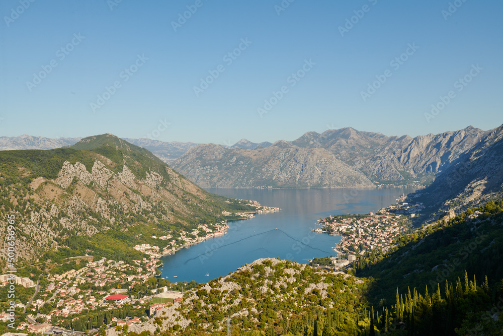 Obraz premium Kotor Bay is the largest bay on the Adriatic Sea