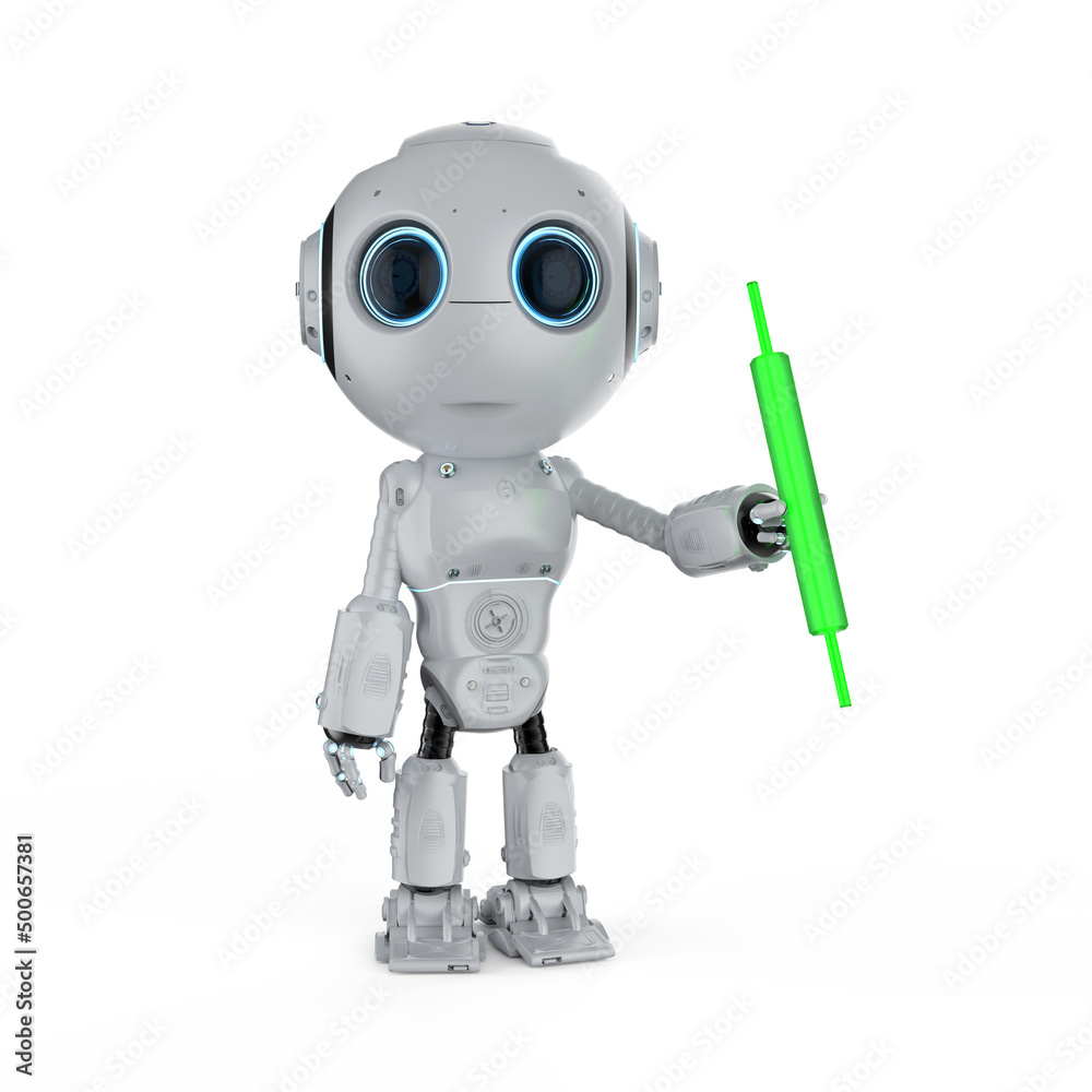 Naklejka premium Trading robot concept with robot with candle stick graph