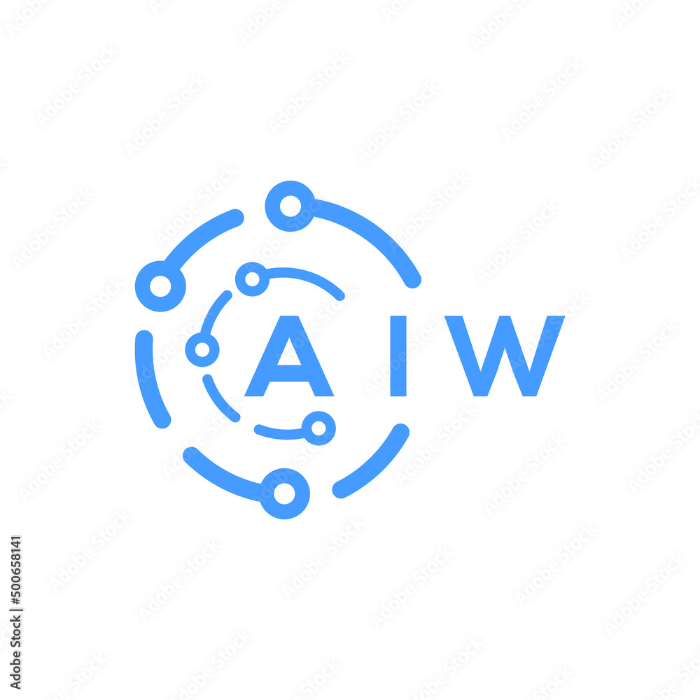 AIW letter technology logo design on white background. AIW creative initials letter logo concept. AIW letter technology design. AIW letter technology logo design on white background. AIW creative initials letter logo concept. AIW letter technology design.