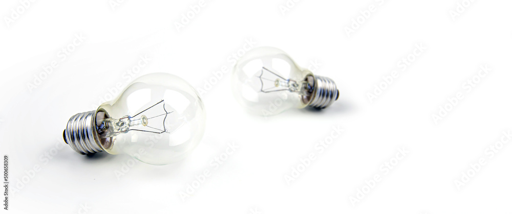 Close up light bulb or lamp on white background concepts of genius create or human resources for business leadership and creativity thinking idea or knowledge learning and innovation. Close up light bulb or lamp on white background concepts of genius create or human resources for business leadership and creativity thinking idea or knowledge learning and innovation.