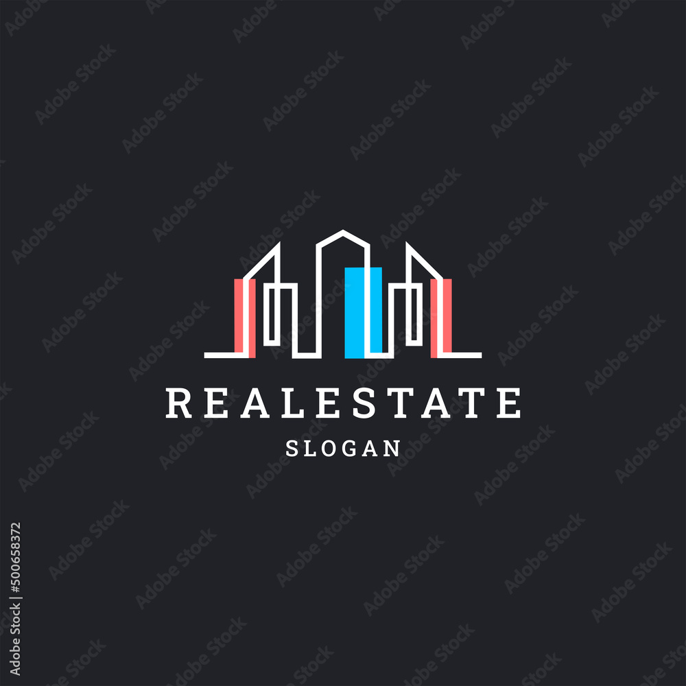 Real estate logo icon design template vector illustration