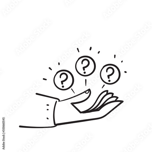 hand drawn doodle variety choice icon illustration vector