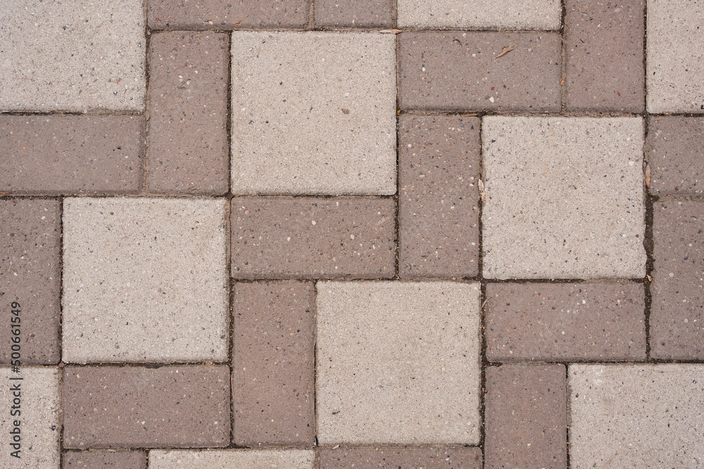 Fototapeta premium Paver. material for covering sidewalks, streets, approaches to buildings.