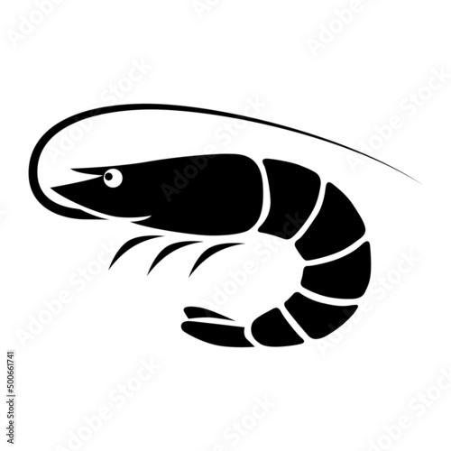 Shrimp Icon Vector Sign And Symbols.