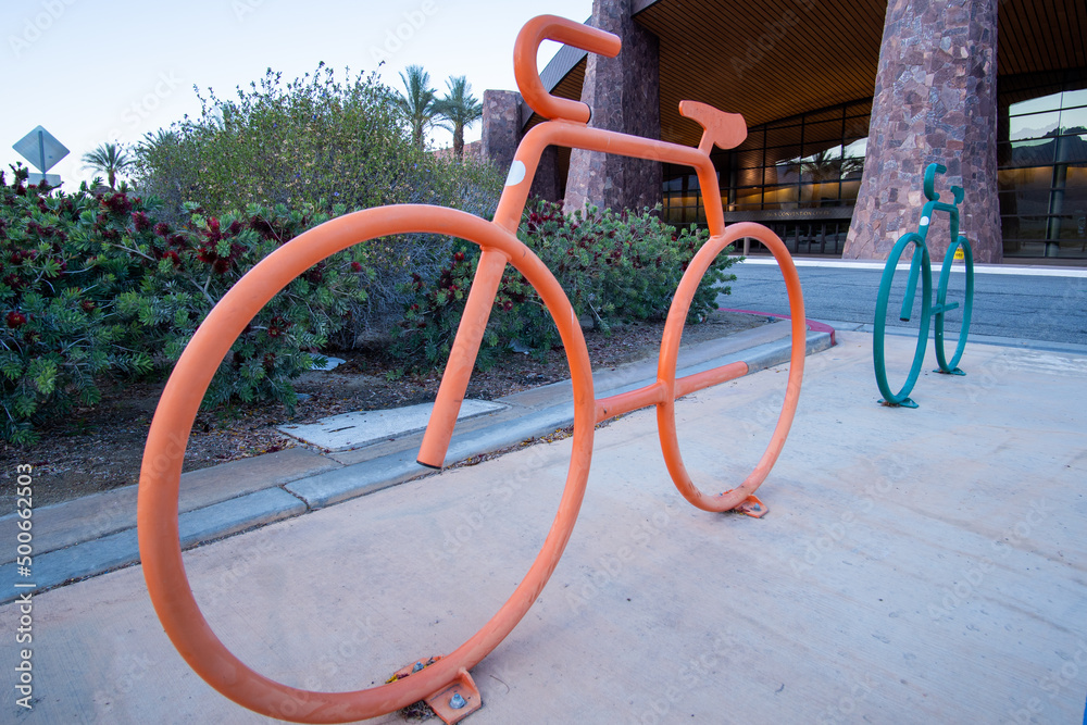 Orange Bicycle Rack