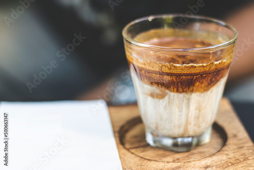 Dirty coffee in the cup