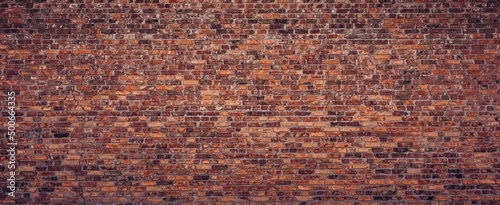 Big brown brick wall texture background