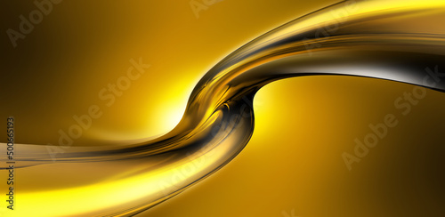 Liquid Golden Glowing Wave Full Screen