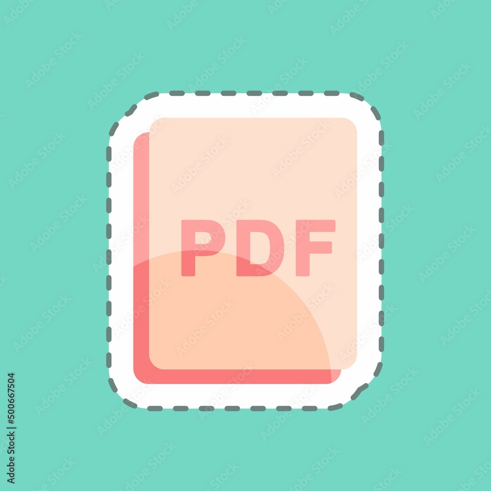 Sticker line cut Picture as PDF. suitable for Photo Editing symbol ...