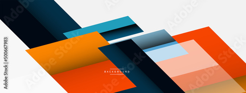 Vector background. Abstract overlapping color lines design with shadow effects. Illustration for wallpaper banner background or landing page