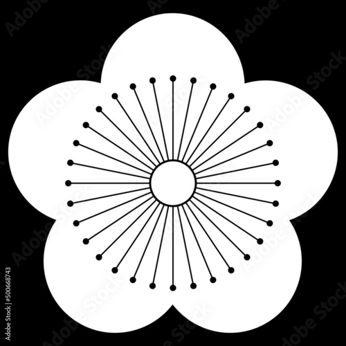 家紋です。向こう梅といいます。