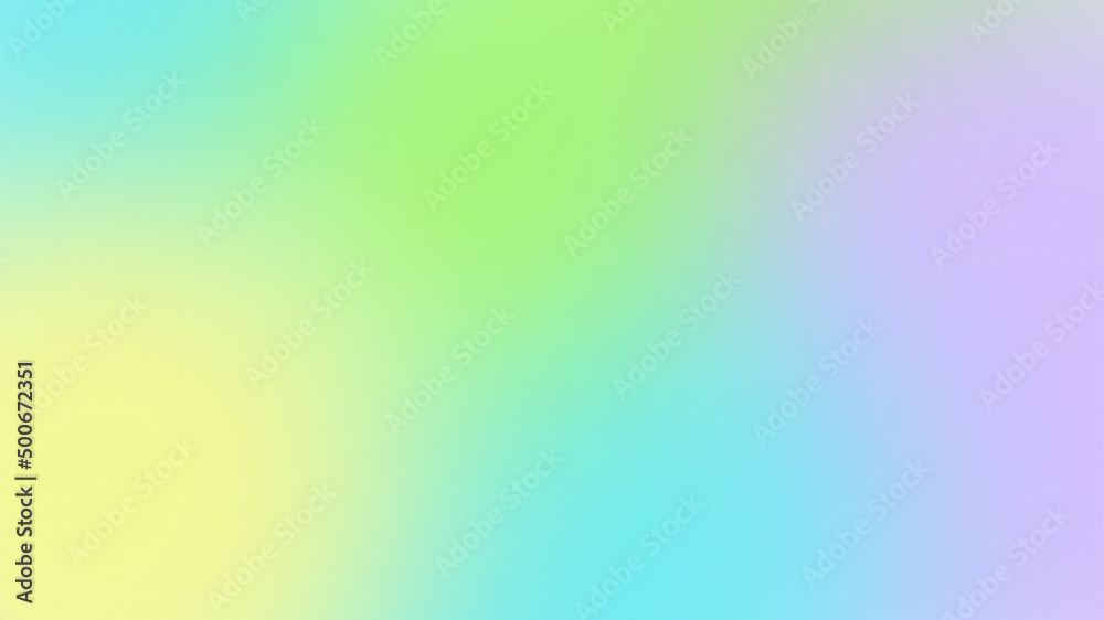 Colorful blurred wallpaper background. Bright and soft background. green, yellow, purple, and blue color gradient.