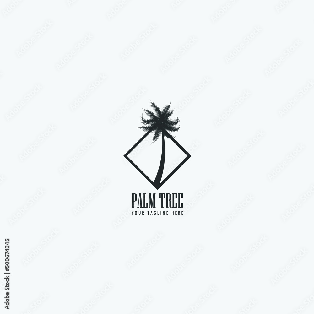 Palm logo for your design. Palm trees. Palm vector illustration. Icon sign.