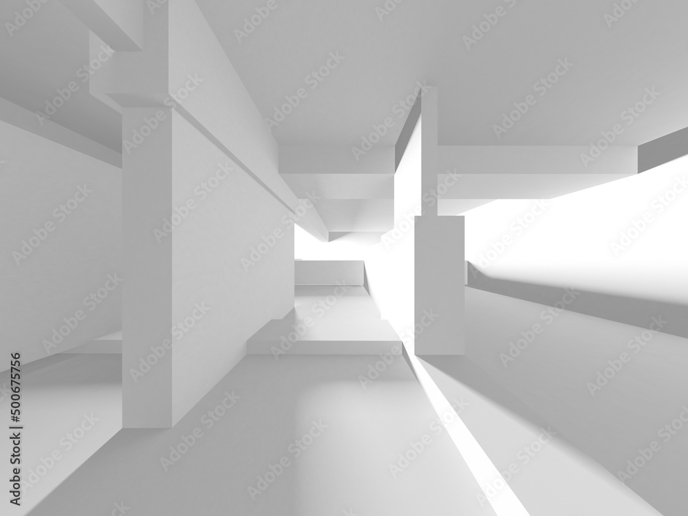 Obraz premium White Modern Background. Abstract Building Concept