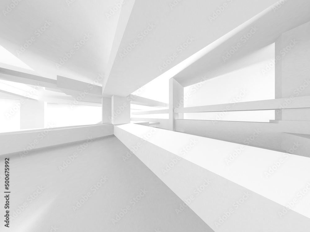 Obraz premium Abstract White Architecture Design Concept