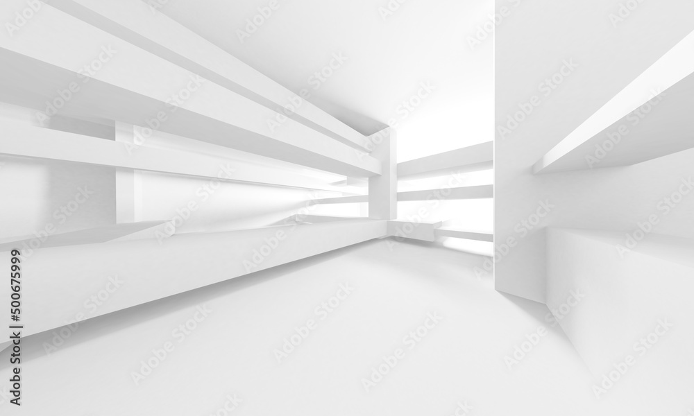 Obraz premium Abstract White Architecture Design Concept