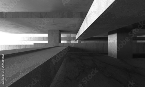 Abstract architecture interior background. Empty concrete room