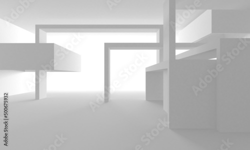 White Modern Background. Abstract Building Concept