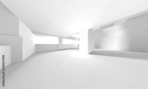 Abstract White Architecture Design Concept