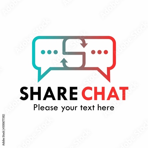 Share chat symbol logo template illustration