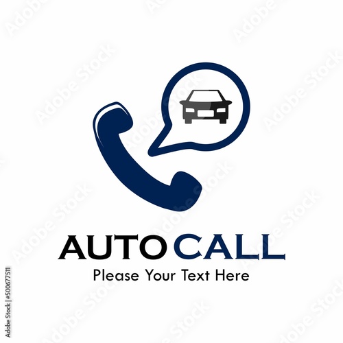 Call auto symbol logo template illustration