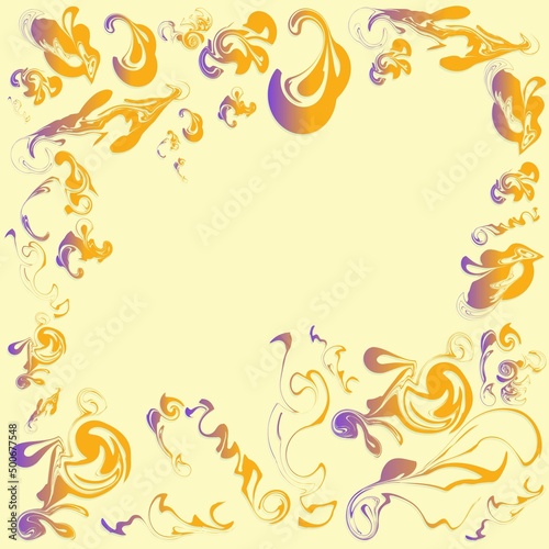 Background for text with swirls. Background for the inscription, with elements of curls. © Наталья Фомина