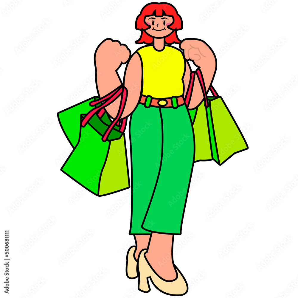 Beautiful young woman with shopping bags in their hands during the sale or discount
Beautiful young woman with shopping bags in their hands during the sale or discount