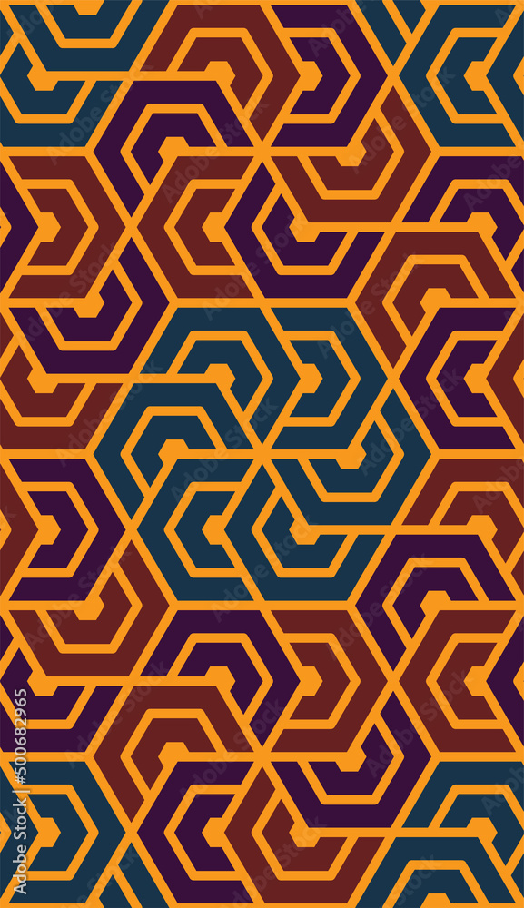 Abstract Eastern Hexagons Pattern Abstract Eastern Hexagons Pattern