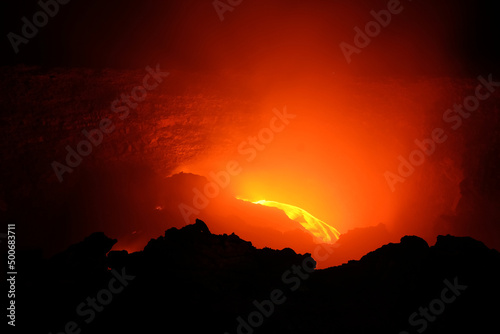 January 2018-Lava lake in the Erta Ale volcano. Danakil depression, Ethiopia