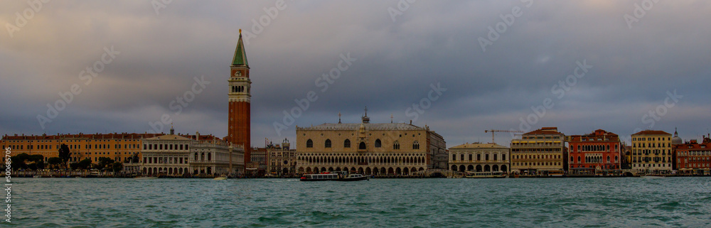 dawn over the city of Venice, Italy