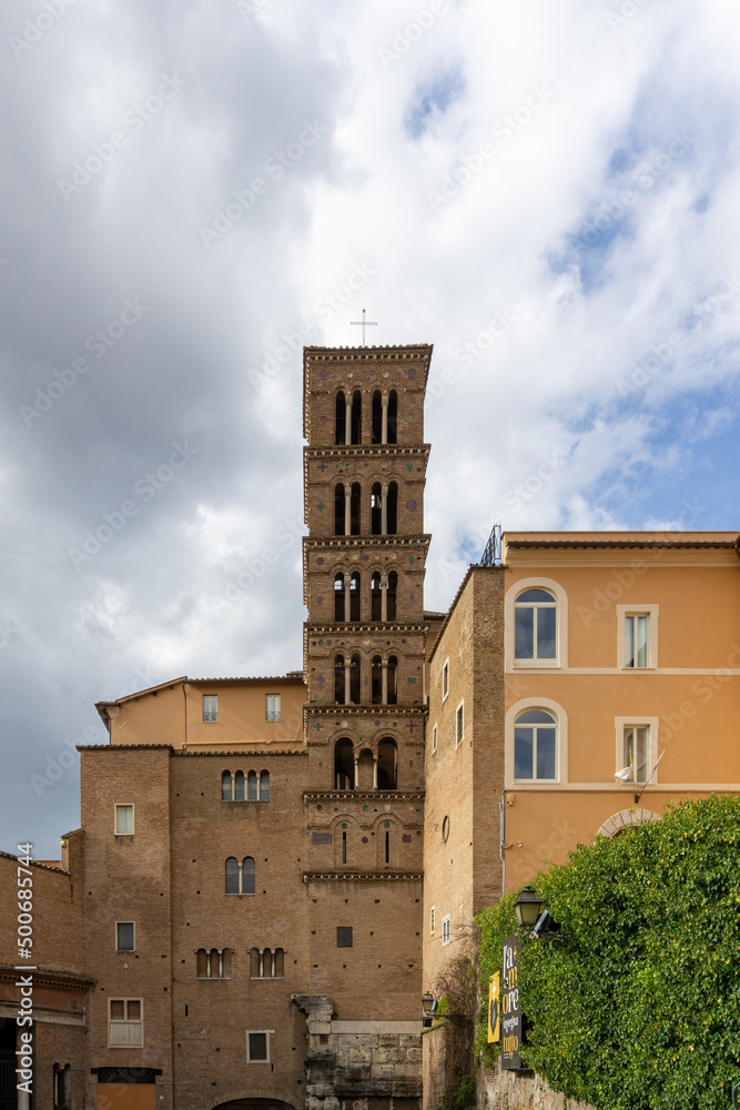 The bell tower and the monastery