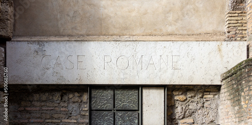 Canvas Print Case Romane del Celio.