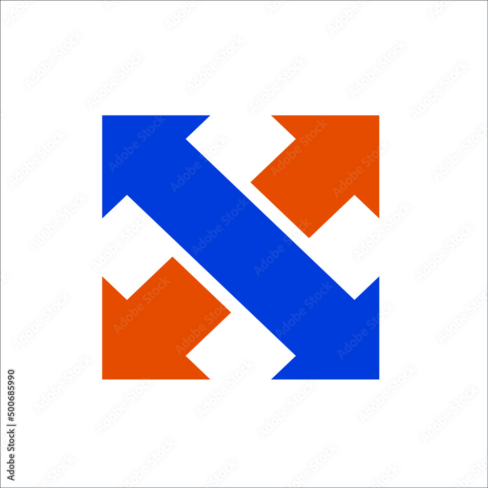 letter X with arrow letter X with arrow