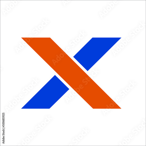 simple letter X flat design
