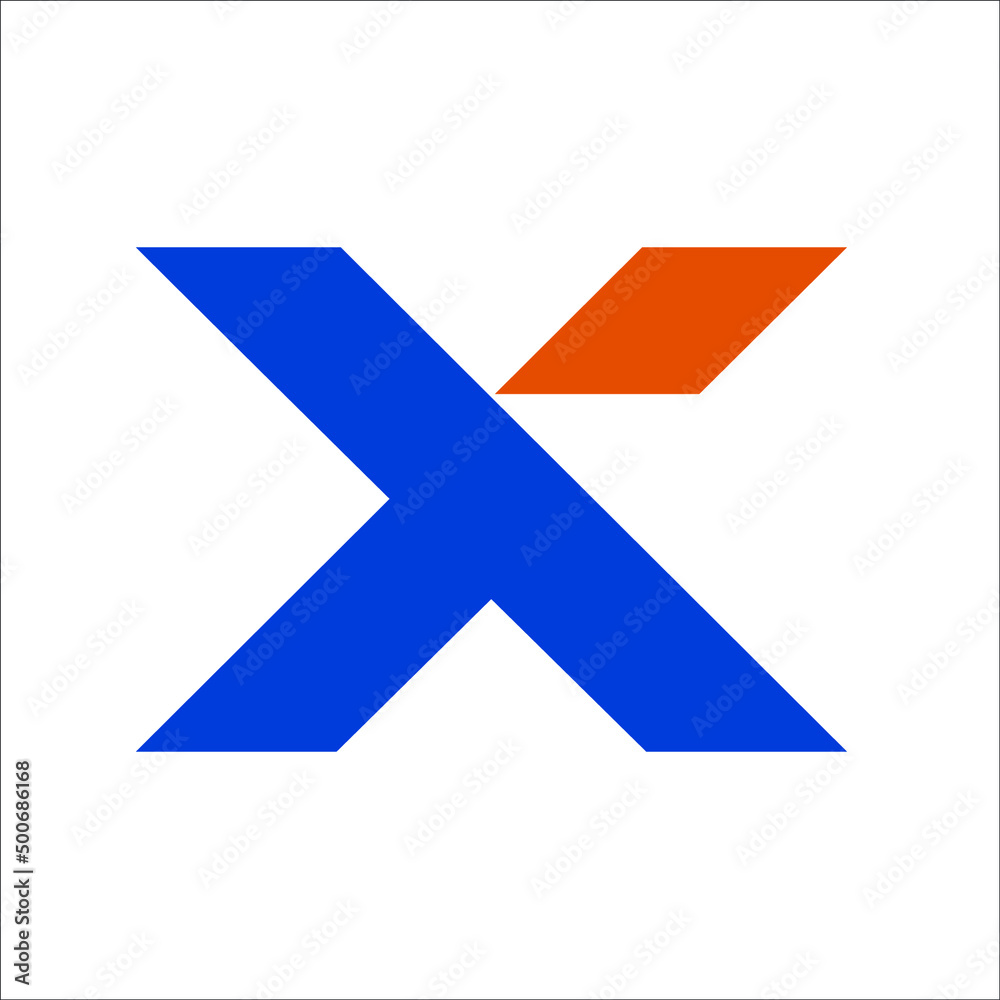 simple letter X flat design simple letter X flat design