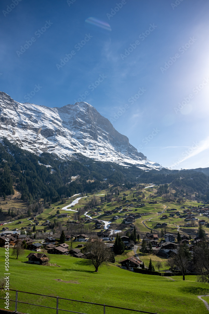 Grindelwald - beautiful village in mountain scenery