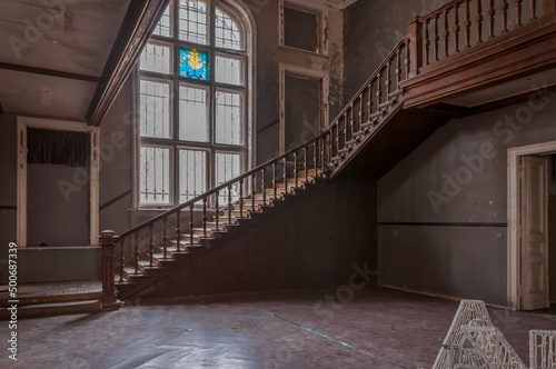 Urban exploration in an old abandoned hospital in a historic mansion in Poland - Urbex